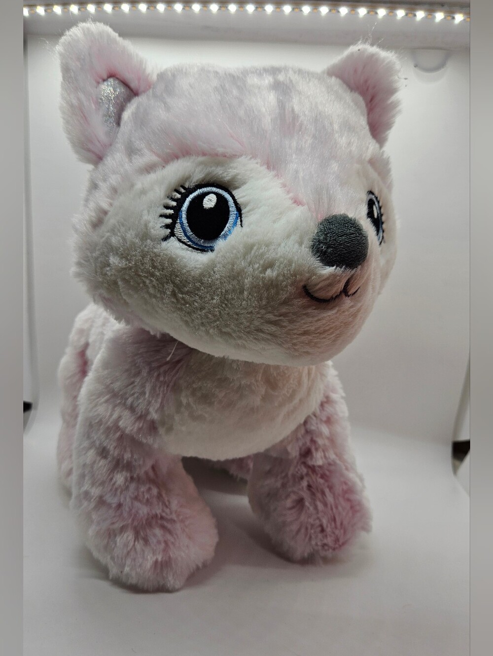 Build a Bear -Pink Artic Frost Fox Merry Mission Stuffed Plush
